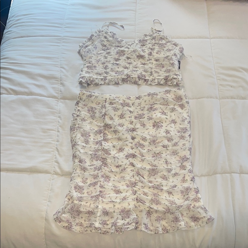 Iris Floral Two-Piece Set size L